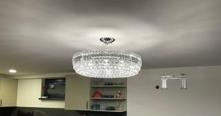 #krištáľovýluster #kuchyňainšpirácie #spokojnýzákazník #elegancia #interiérovýdizajn #elampysk #svietidladunajskastreda...